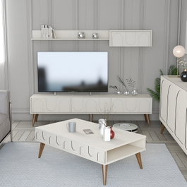 Hanah Home Lyon 3 - Crema y Nogal